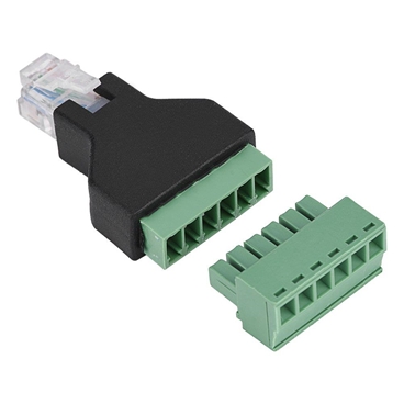Ethernet RJ12 6P6C Male to Screw Terminal 6 Pin Splitter with Shield Terminal Plug CCTV Adapter Connector