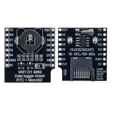 Micro SD Wemos D1 Mini Data Logger Shield RTC DS1307 Clock Board for Arduino Raspberry