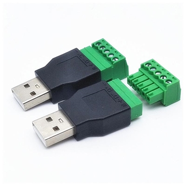 USB 2.0 Solderless usb male to 5Pin Screw Connector