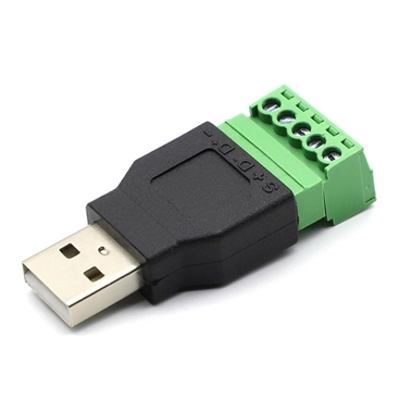 USB 2.0 Solderless usb male to 5Pin Screw Connector