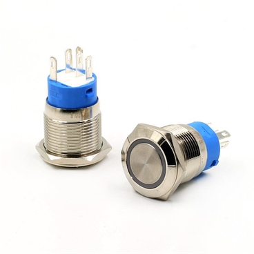 19MM Momentary Push Button Switch 5-48V Lamp
